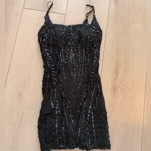 Black Sequin Dress